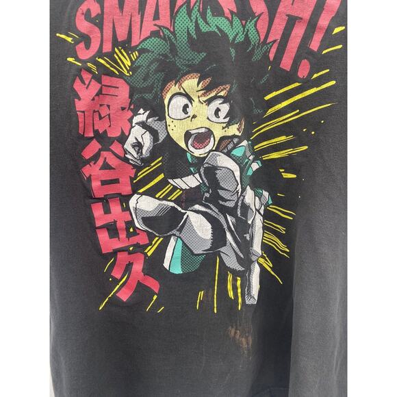 My Hero Academia Shirt Adult SIZE XXL Deku Attacking SMASH Graphic-SMAASSH - Picture 3 of 7